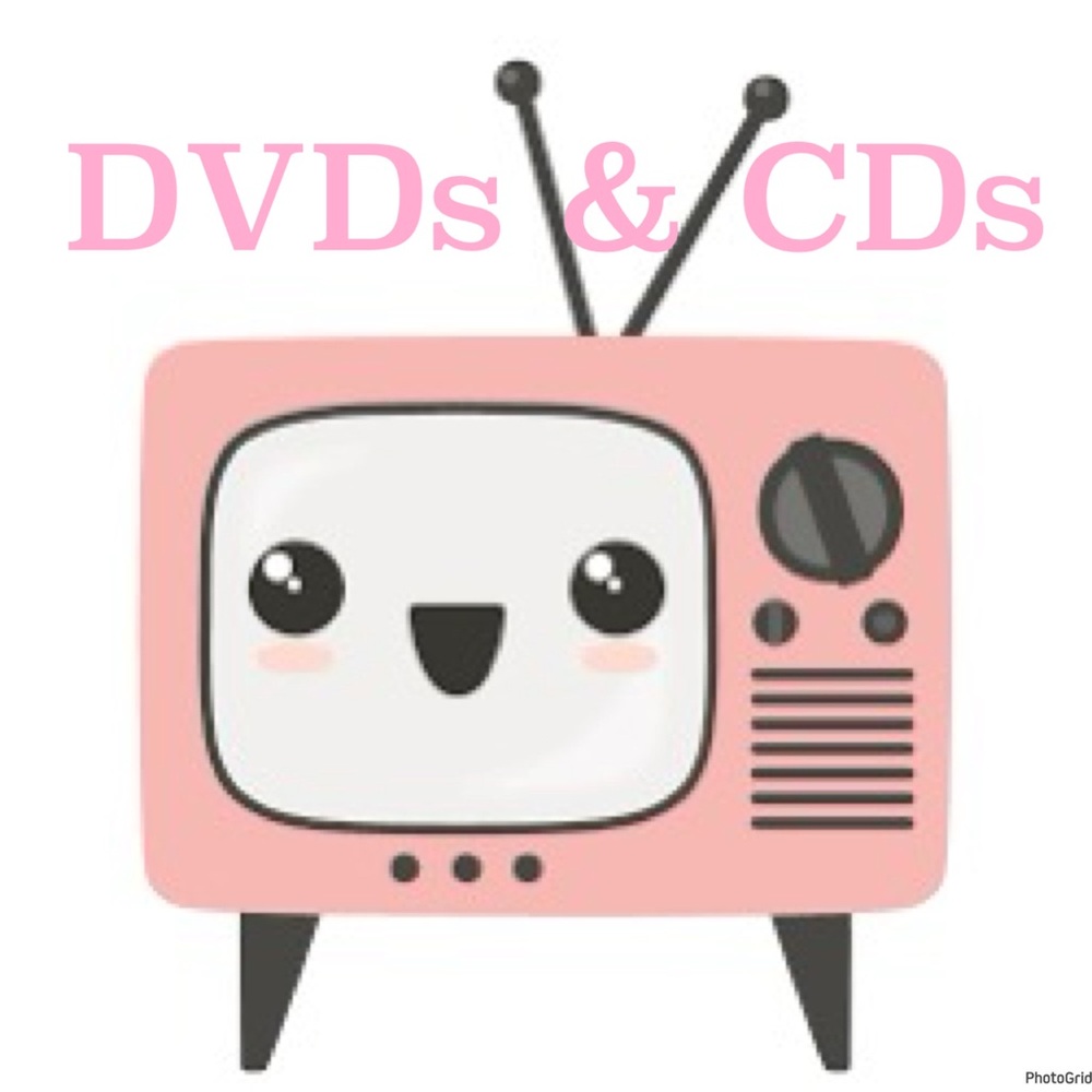 DVDs and CDs all media